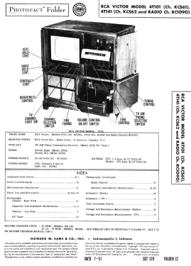 4T101 Ch= KCS61; RCA RCA Victor Co. (ID = 2938988) Television