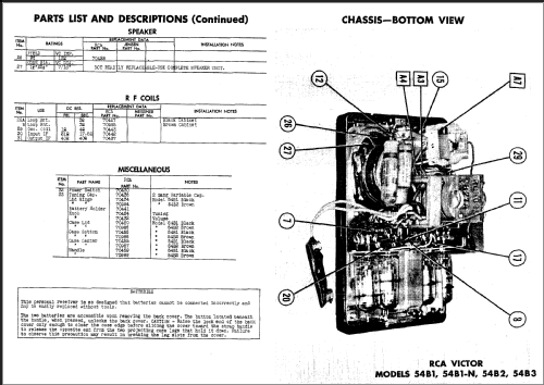 54B1 Ch= RC-589; RCA RCA Victor Co. (ID = 477971) Radio