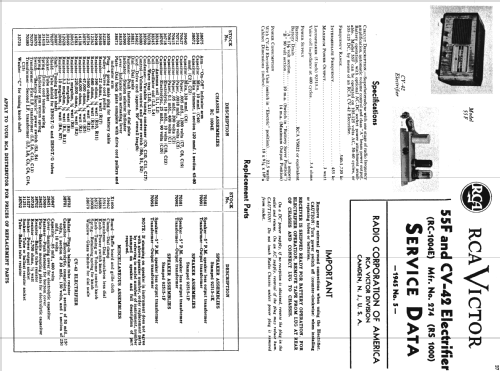 55-F Ch= RC-1004E; RCA RCA Victor Co. (ID = 1109050) Radio