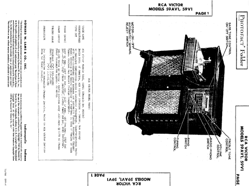 59AV1 Ch= RC-605; RCA RCA Victor Co. (ID = 478606) Radio