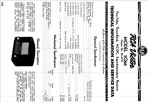 5Q66 Ch= RC-477C; RCA RCA Victor Co. (ID = 1049775) Radio