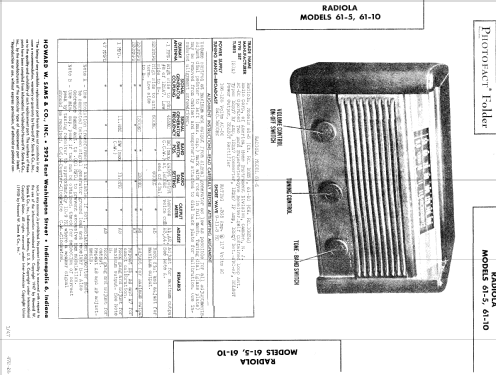 61-10 Postone Ch=RC-1023 , ; RCA RCA Victor Co. (ID = 599227) Radio