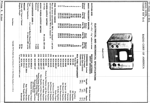 621TS ; RCA RCA Victor Co. (ID = 659584) Fernseh-E