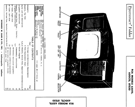 630TS Ch= KCS 20A; RCA RCA Victor Co. (ID = 416850) Television