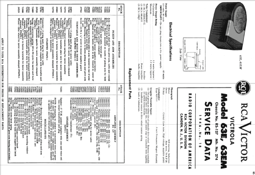 63E Ch=RS-127; RCA RCA Victor Co. (ID = 1107343) R-Player