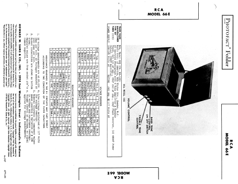 66E Ch= RS-126; RCA RCA Victor Co. (ID = 828651) R-Player