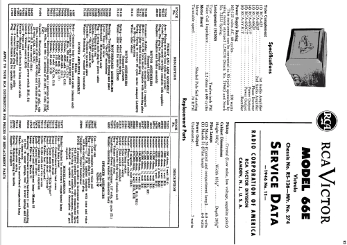 66ED Ch= RS-126; RCA RCA Victor Co. (ID = 1115673) Ton-Bild