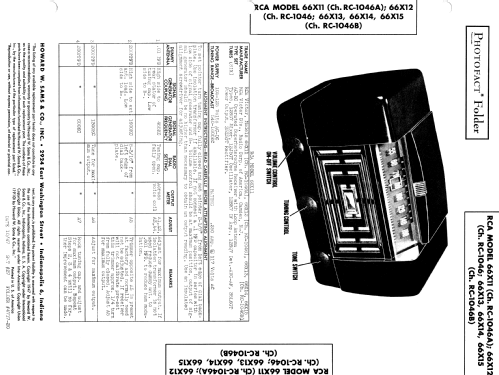 66X12 Ch= RC-1046; RCA RCA Victor Co. (ID = 910082) Radio