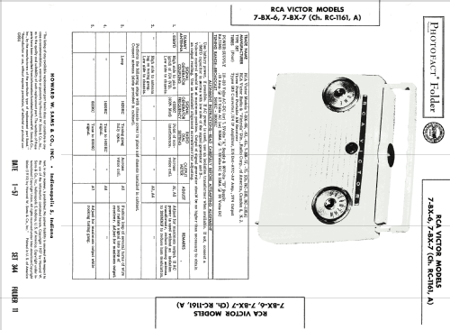 6-BX-7J Ch= RC-1161A; RCA RCA Victor Co. (ID = 1772262) Radio