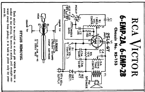 6-EMP-2A Ch=RS-153; RCA RCA Victor Co. (ID = 126300) R-Player