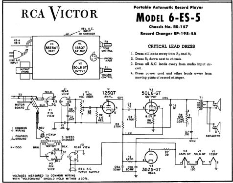 6-ES-5 Ch= RS-157; RCA RCA Victor Co. (ID = 126305) R-Player