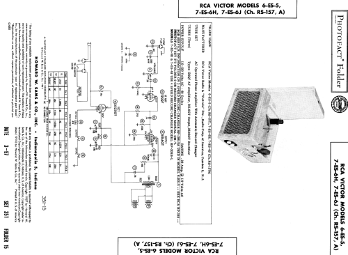 6-ES-5 Ch= RS-157; RCA RCA Victor Co. (ID = 1859562) R-Player