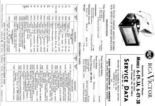 6-EY-3C Ch= RS-152A; RCA RCA Victor Co. (ID = 1801564) Ton-Bild