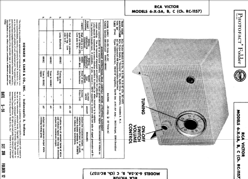 6-X-5A Ch= RC-1157; RCA RCA Victor Co. (ID = 509956) Radio