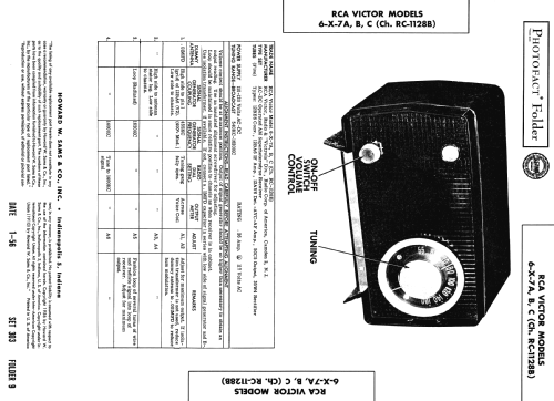 6-X-7C Ch= RC-1128B; RCA RCA Victor Co. (ID = 2700235) Radio