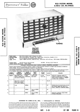 6-XD-5 Ch= RC-1146A; RCA RCA Victor Co. (ID = 2764879) Radio