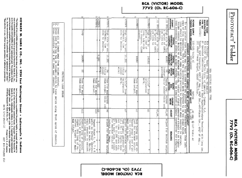 77V2 Ch= RC-606-C; RCA RCA Victor Co. (ID = 974659) Radio