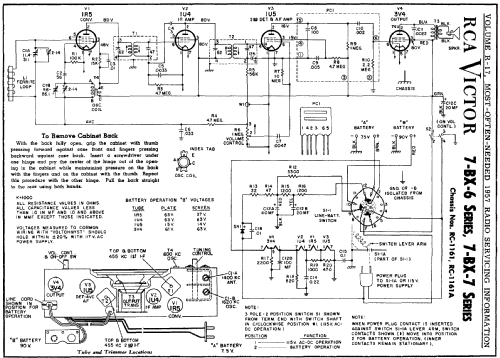 7-BX-6E Ch= RC-1161; RCA RCA Victor Co. (ID = 133447) Radio