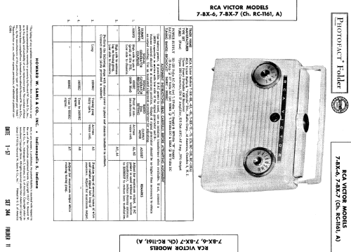 7-BX-6E Ch= RC-1161; RCA RCA Victor Co. (ID = 509732) Radio