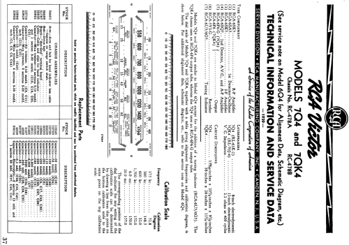 7Q4 Ch= RC-478A; RCA RCA Victor Co. (ID = 978501) Radio