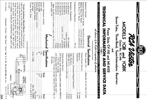 7QBK Ch= RC-496; RCA RCA Victor Co. (ID = 984764) Radio