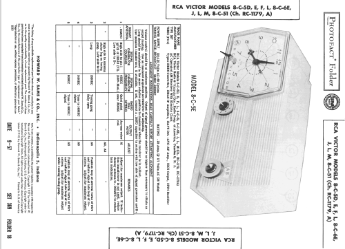 8-C-51 Ch= RC-1179; RCA RCA Victor Co. (ID = 2430764) Radio