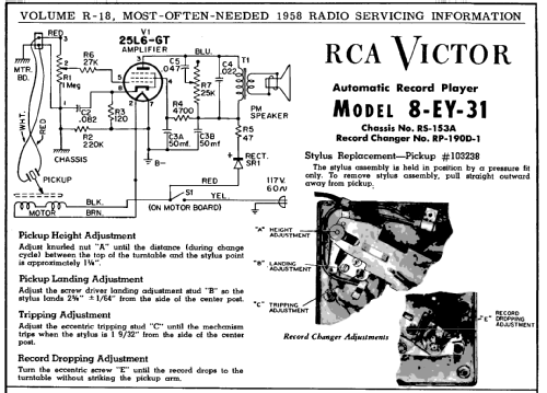 8-EY-31 Ch= RS-153A; RCA RCA Victor Co. (ID = 139674) R-Player