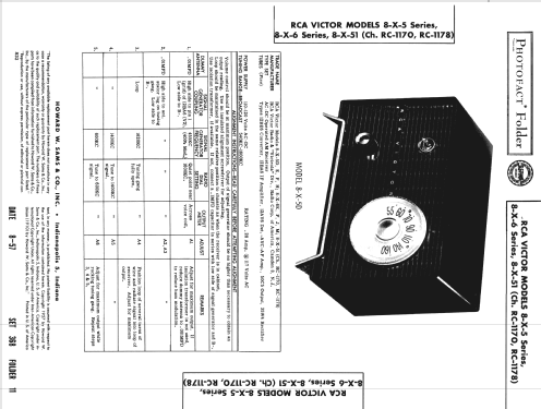 8-X-51 'The Cole' Ch= RC-1170; RCA RCA Victor Co. (ID = 824510) Radio