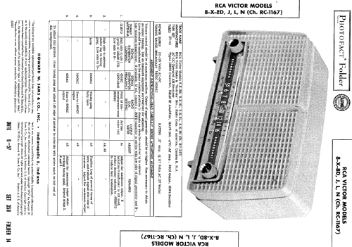 8-X-8J Ch= RC-1167; RCA RCA Victor Co. (ID = 511643) Radio