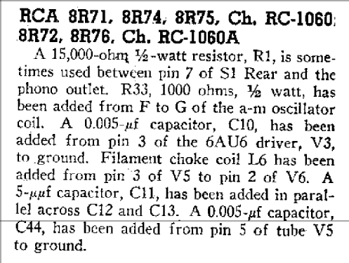 8R75 Ch= RC-1060A; RCA RCA Victor Co. (ID = 966536) Radio