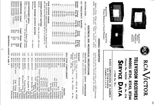 8T243 Ch= KCS28; RCA RCA Victor Co. (ID = 1198594) Television