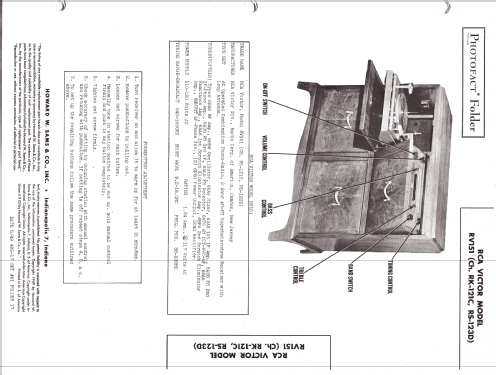 8V151 Ch= RS-123D + RK-121C; RCA RCA Victor Co. (ID = 1280386) Radio