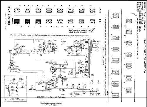 8V91 Ch= RC-616H; RCA RCA Victor Co. (ID = 302414) Radio