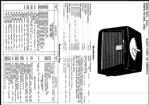 8X521 Ch= RC-1066; RCA RCA Victor Co. (ID = 357659) Radio