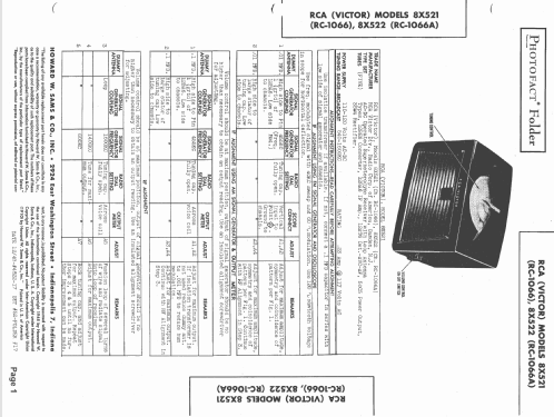 8X521 Ch=RC-1066A; RCA RCA Victor Co. (ID = 1451485) Radio