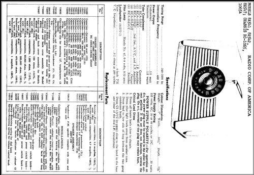 8X542 Ch= RC-1065A; RCA RCA Victor Co. (ID = 357663) Radio
