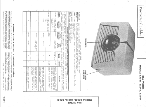 8X542 Ch= RC-1065A; RCA RCA Victor Co. (ID = 1524147) Radio