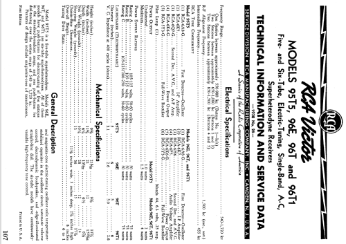 95T5 ; RCA RCA Victor Co. (ID = 975837) Radio