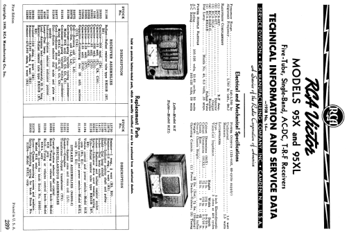 95X ; RCA RCA Victor Co. (ID = 977899) Radio