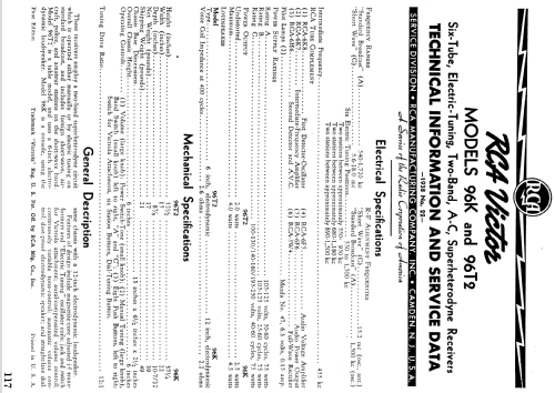 96K ; RCA RCA Victor Co. (ID = 975867) Radio