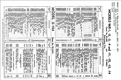 96X-11 Ch= RC-400A; RCA RCA Victor Co. (ID = 1002588) Radio