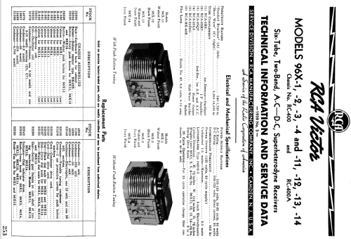 96X-13 Ch= RC-400A; RCA RCA Victor Co. (ID = 988663) Radio