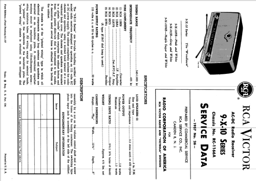 9-X-10ME 'The Woodlawn' Ch= RC-1166A; RCA RCA Victor Co. (ID = 2131877) Radio