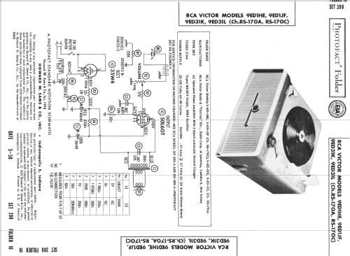 9ED1JF Ch= RS-170C; RCA RCA Victor Co. (ID = 2600688) R-Player