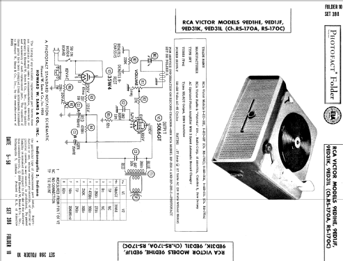 9ED1JF Ch= RS-170C; RCA RCA Victor Co. (ID = 508678) R-Player