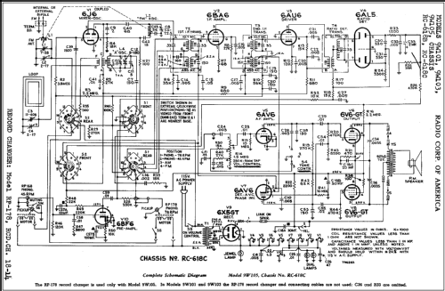 9W101 Ch= RC-618B; RCA RCA Victor Co. (ID = 301709) Radio