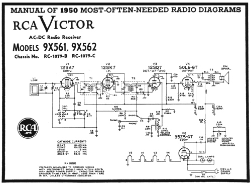 9X562 Ch= RC-1079C; RCA RCA Victor Co. (ID = 116282) Radio
