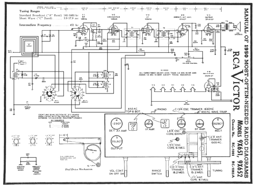 9X651 Ch= RC-1085; RCA RCA Victor Co. (ID = 116288) Radio