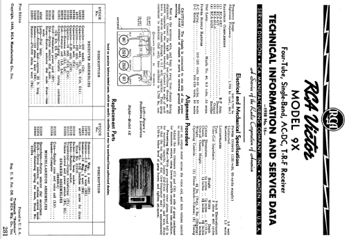 9X ; RCA RCA Victor Co. (ID = 978216) Radio