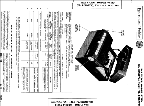 9Y510 Ch= RC-1077A; RCA RCA Victor Co. (ID = 508910) Radio